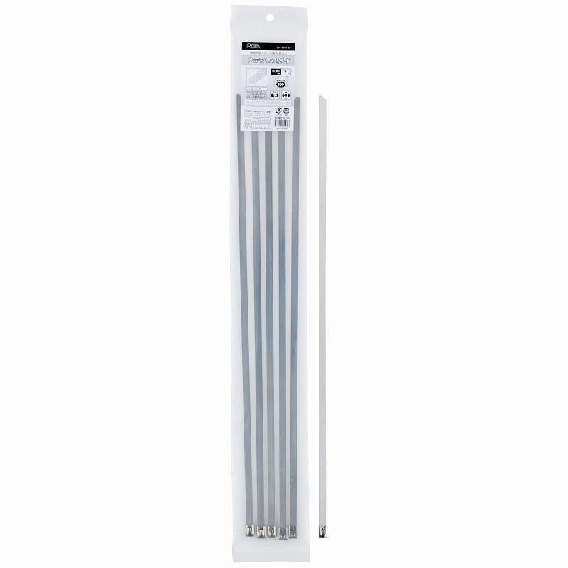オーム電機 SST-500W5P 09-1589 ステンレスタイ 500mm 5本入(ご注文単位1袋)【直送品】