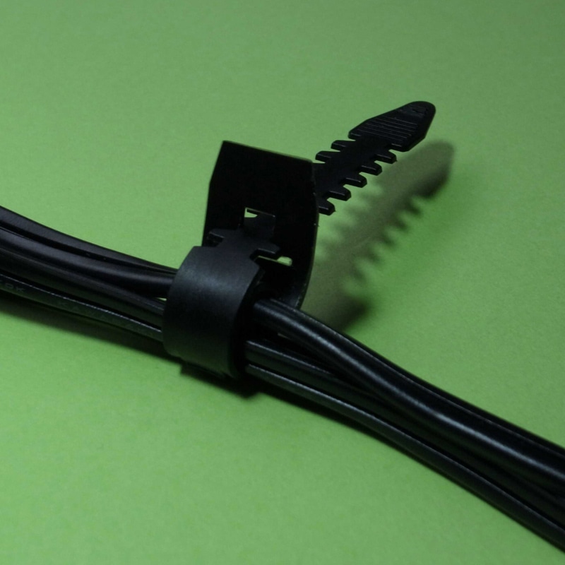 オーム電機 LOB-CB1215K 09-1711 コードバンド 結束径φ21mm 15本入 黒(ご注文単位1袋)【直送品】