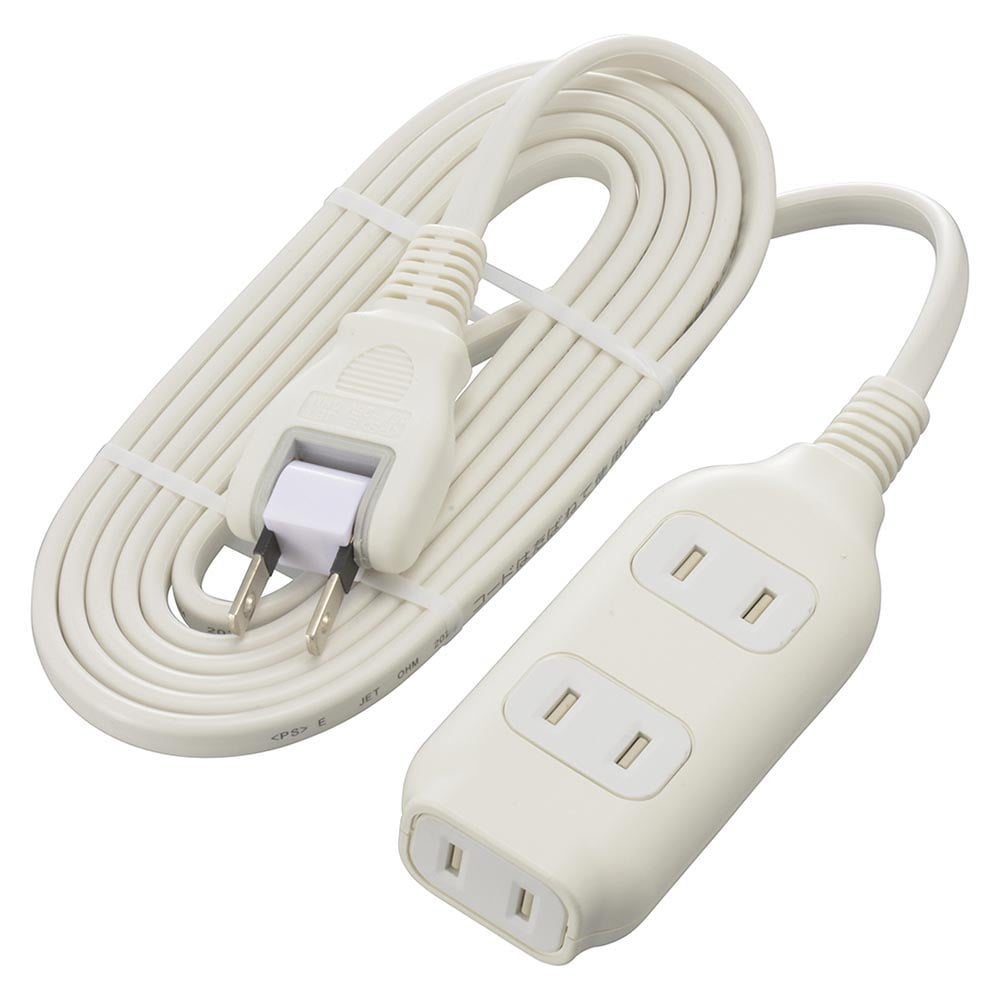 オーム電機 3個口タップ マグネット付き 2m 1個(ご注文単位1個)【直送品】