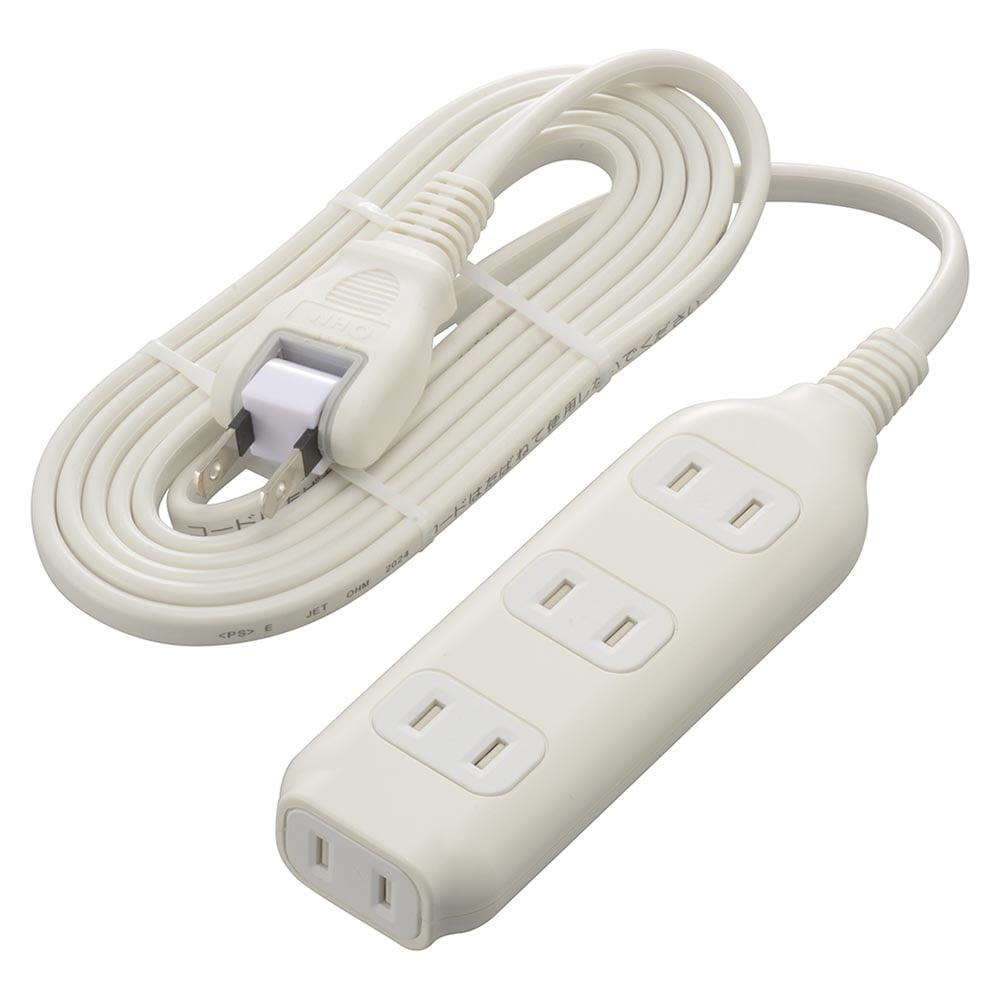 オーム電機 4個口タップ 2m 1個(ご注文単位1個)【直送品】