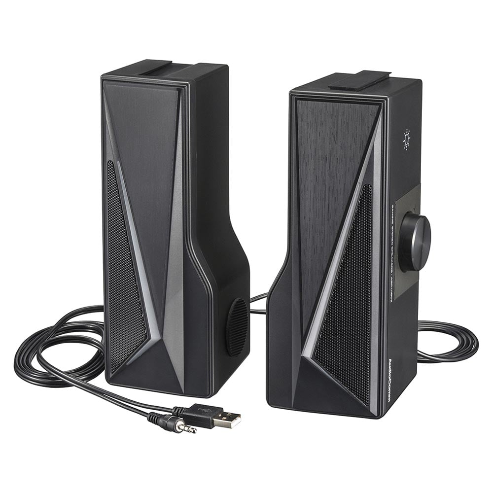 オーム電機 AudioCommゲーミングUSB電源スピーカー 1個(ご注文単位1個)【直送品】
