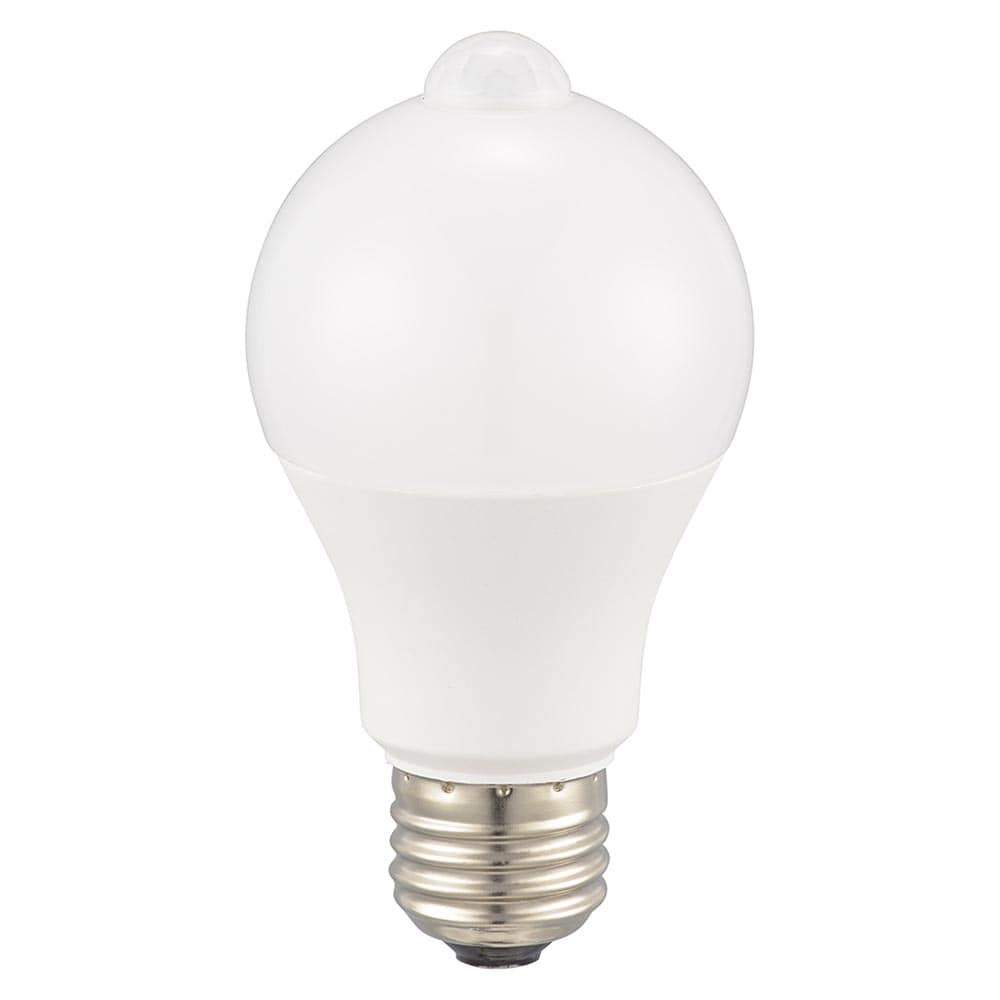 オーム電機 LED電球 E26 60形相当 人感・明暗センサー付き 昼光色 1個(ご注文単位1個)【直送品】
