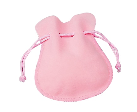 PO-02-XS-PINK スエード巾着ポーチXSサイズ ピンク 50枚/束 (ご注文単位1束)【直送品】