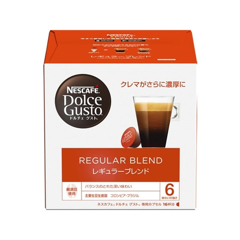 ネスレ ネスカフェ ドルチェ グスト 専用カプセル レギュラーブレンド 16杯分 1箱※軽(ご注文単位1箱)【直送品】