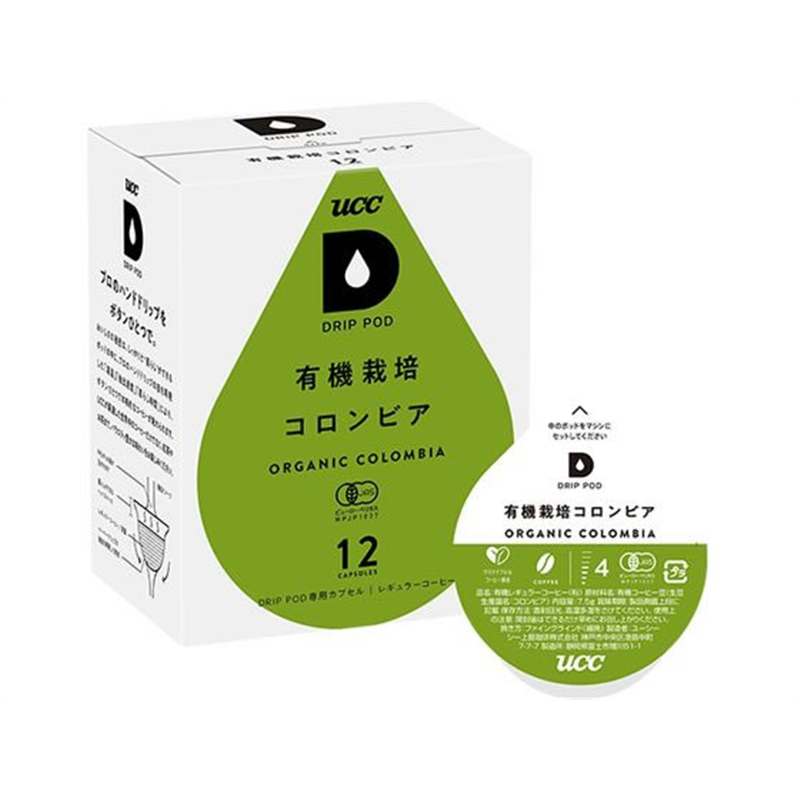 UCC DRIPPOD 専用カプセル 有機栽培コロンビア 1箱※軽(ご注文単位1箱)【直送品】