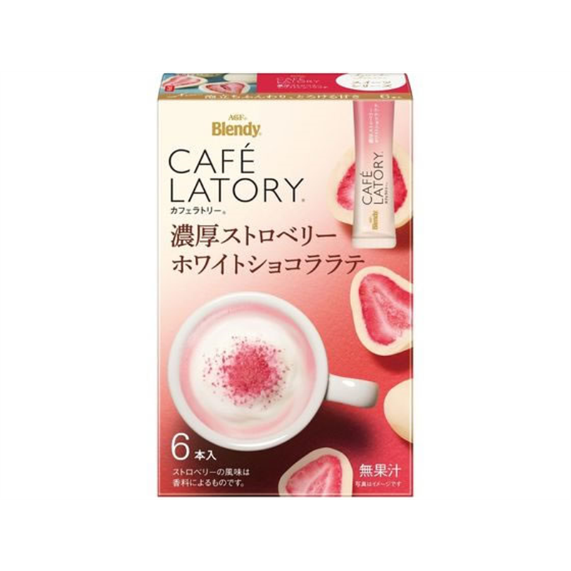 AGF ブレンディ カフェラトリー スティック 濃厚ストロベリーホワイトショコララテ6本 1箱※軽（ご注文単位1箱)【直送品】