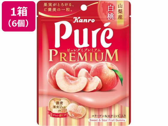 カンロ ピュレグミプレミアム山梨産白桃 6個 1箱※軽（ご注文単位1箱）【直送品】