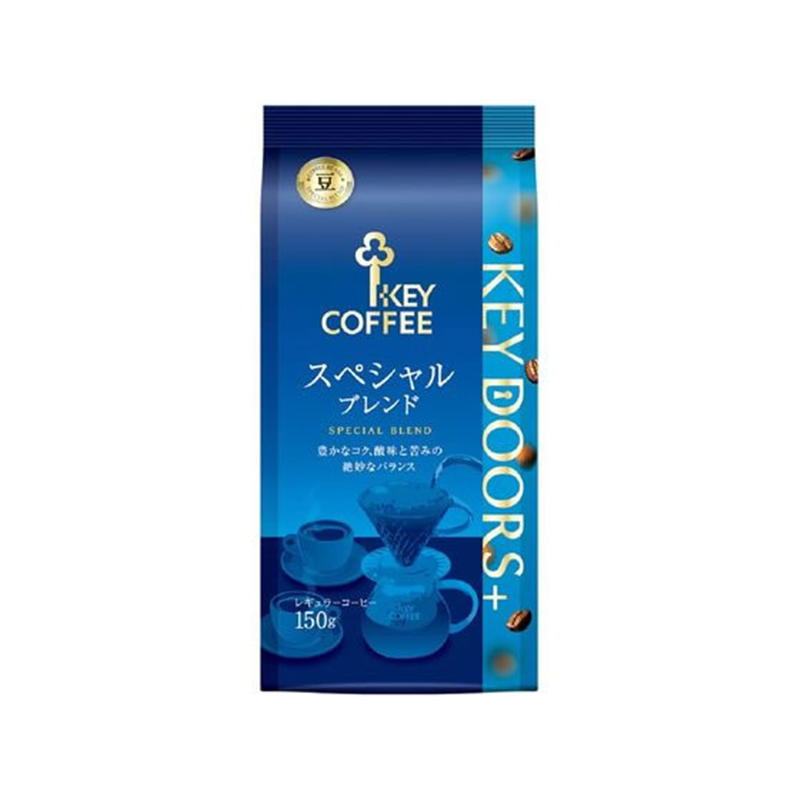 キーコーヒー KEY DOORS+ スペシャルブレンド 豆 (LP) 150g 1袋※軽(ご注文単位1袋)【直送品】