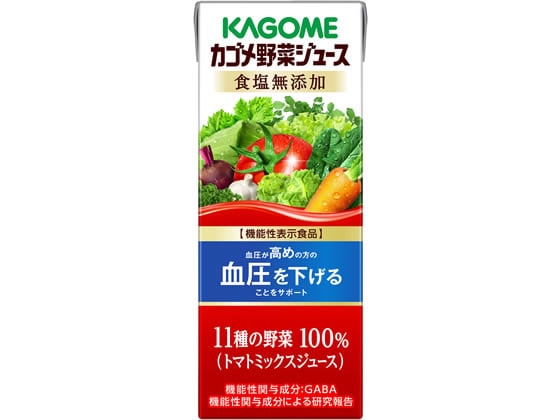 カゴメ 野菜ジュース 食塩無添加 200mL 1本※軽(ご注文単位1本)【直送品】