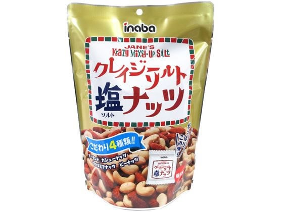 稲葉ピーナツ クレイジーソルト 塩ナッツ 個包装 126g 1個※軽（ご注文単位1個）【直送品】