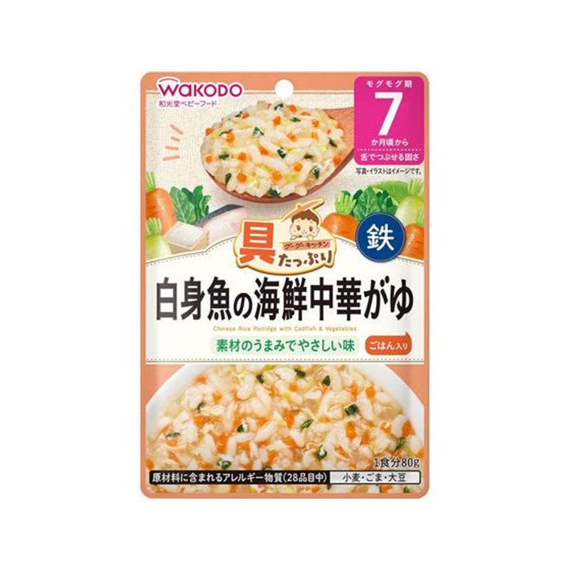 和光堂 具たっぷりグーグー白身魚の海鮮中華がゆ 1個※軽(ご注文単位1個)【直送品】