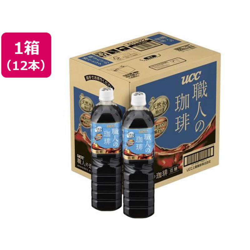 UCC 職人の珈琲 低糖 PET 900mL 12本 1箱※軽(ご注文単位1箱)【直送品】