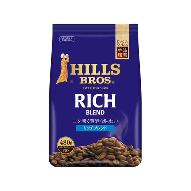 日本ヒルスコーヒー ヒルス リッチブレンド 480g 1袋※軽（ご注文単位1袋）【直送品】
