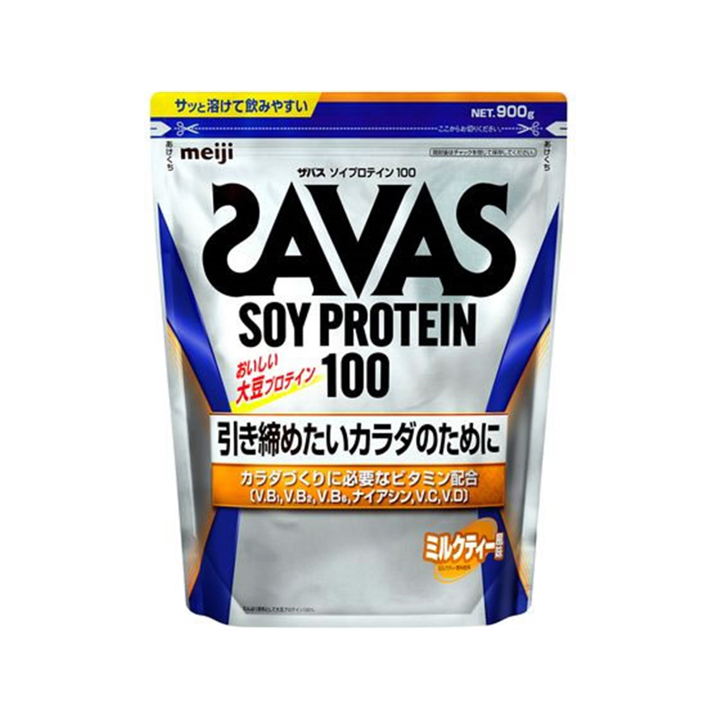 明治 ザバス ソイプロテイン100 ミルクティー風味 900g 1個※軽（ご注文単位1個）【直送品】