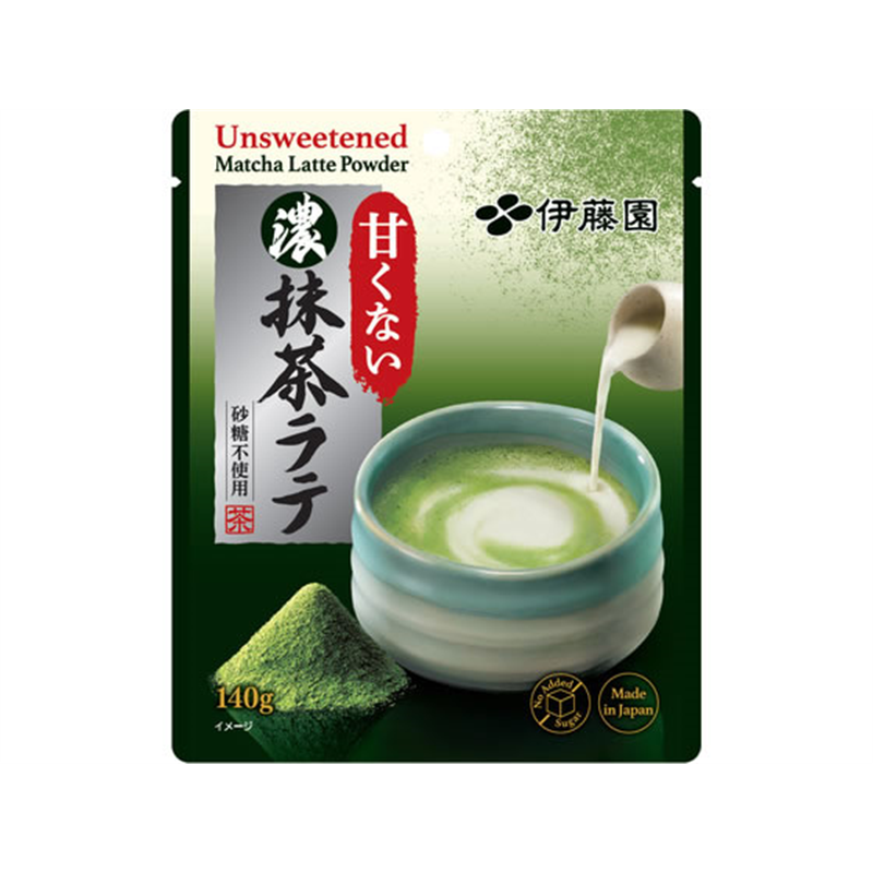 伊藤園 甘くない濃い抹茶ラテ 140g 1袋※軽（ご注文単位1袋）【直送品】