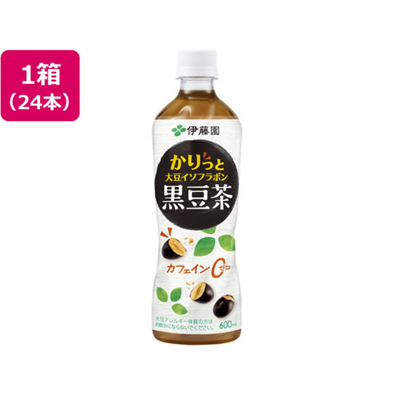 伊藤園 かりっと大豆イソフラボン 黒豆茶 600mL×24本 1箱※軽（ご注文単位1箱）【直送品】