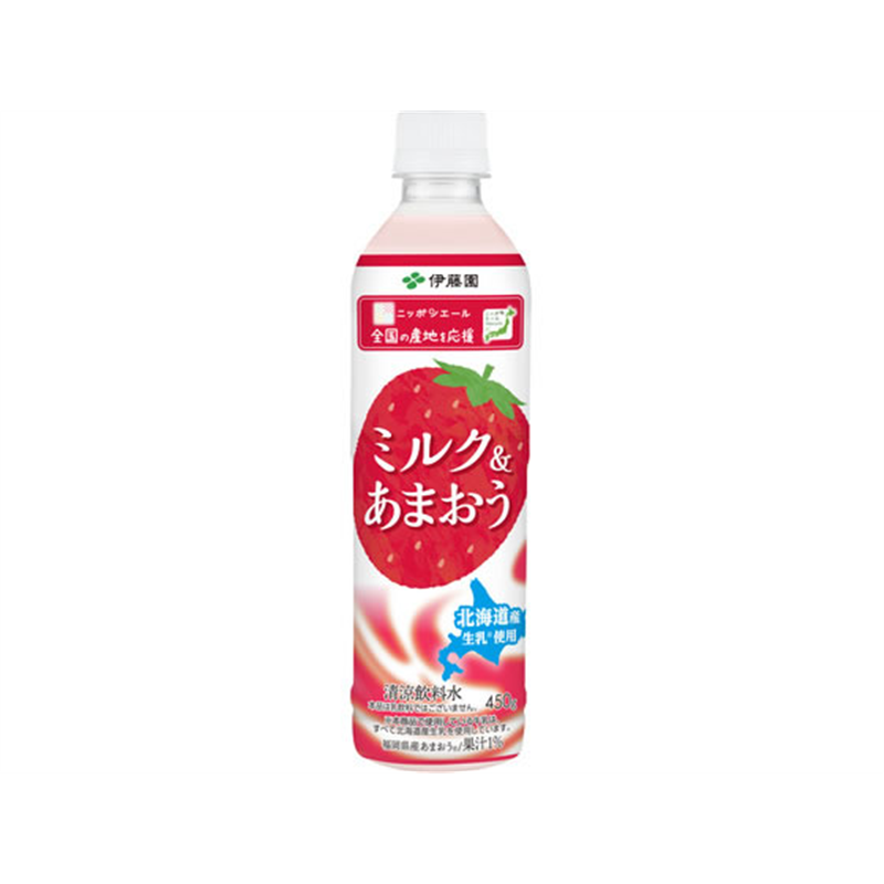 伊藤園 ニッポンエール ミルク&あまおう 450g 1本※軽(ご注文単位1本)【直送品】