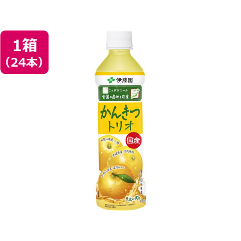 伊藤園 ニッポンエール 国産かんきつトリオ 400g×24本 1箱※軽(ご注文単位1箱)【直送品】