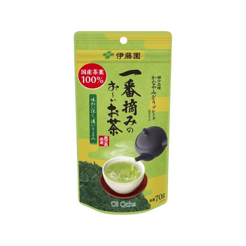 伊藤園 一番摘みのお～いお茶 かなやみどりブレンド70g 1袋※軽（ご注文単位1袋）【直送品】