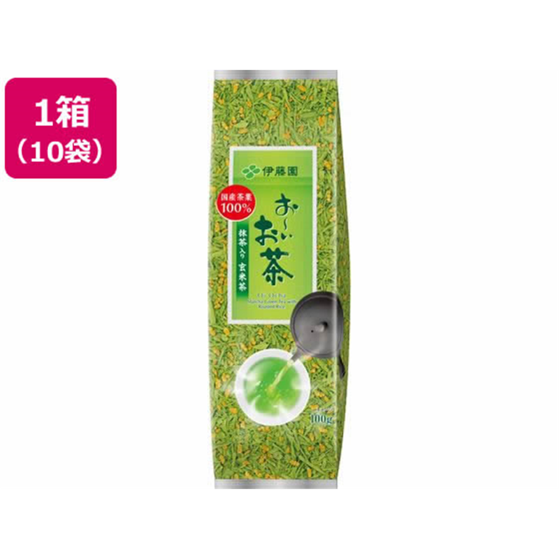 伊藤園 お～いお茶 抹茶入り 玄米茶 100g×10袋 1箱※軽（ご注文単位1箱）【直送品】