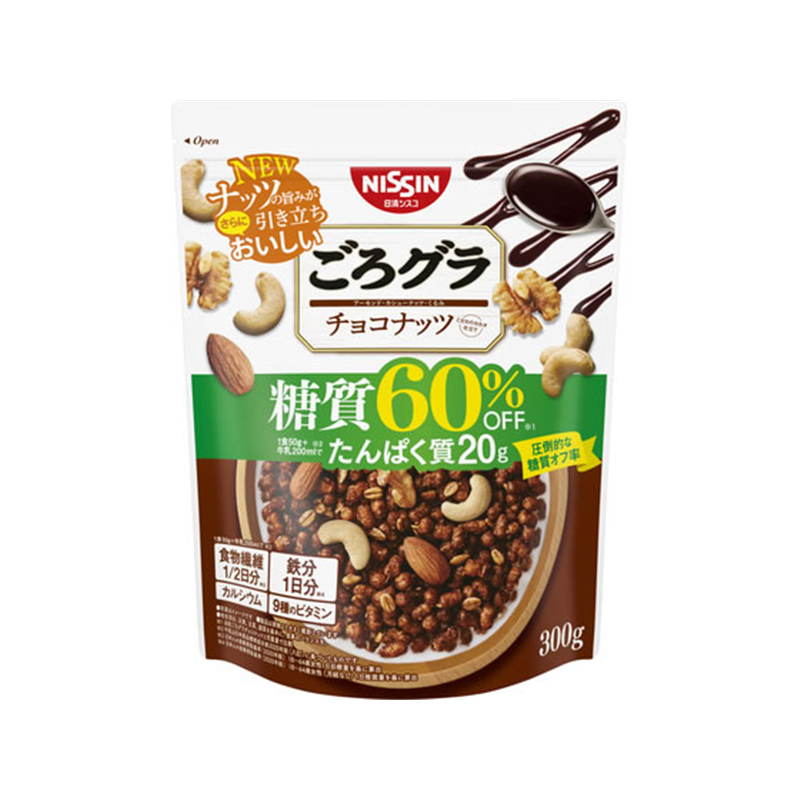 日清シスコ ごろグラ 糖質60%オフ チョコナッツ 1袋※軽（ご注文単位1袋）【直送品】