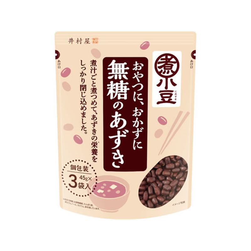 井村屋 無糖のあずき 3袋入 3袋 1袋※軽（ご注文単位1袋）【直送品】