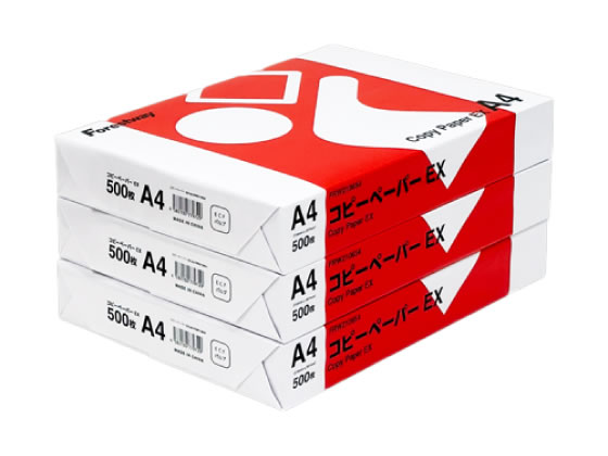 Forestway コピーペーパーEX A4 500枚×3冊 1パック(ご注文単位1パック)【直送品】