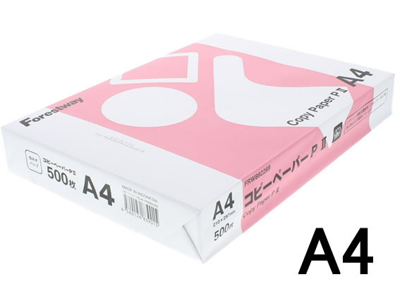 Forestway コピーペーパーPⅡ A4 500枚 1冊(ご注文単位1冊)【直送品】