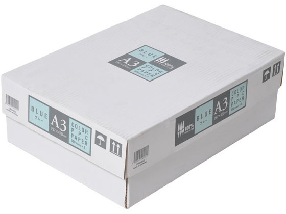 APPJ カラーコピー用紙 ブルー A3 500枚×3冊 CPB002 1箱(ご注文単位1箱)【直送品】