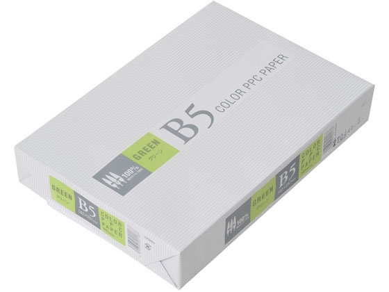 APPJ カラーコピー用紙 グリーン B5 500枚 CPG004 1冊(ご注文単位1冊)【直送品】