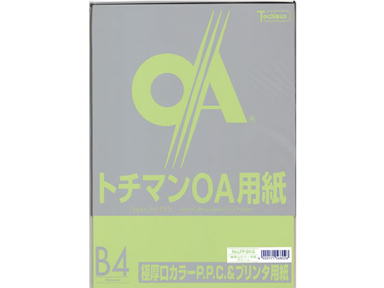 SAKAEテクニカルペーパー 極厚口カラーPPC B4 グリーン 50枚 1冊(ご注文単位1冊)【直送品】