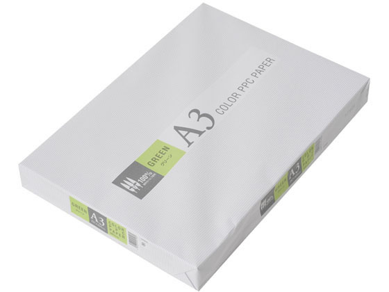 APPJ カラーコピー用紙 グリーン A3 500枚 CPG002 1冊(ご注文単位1冊)【直送品】