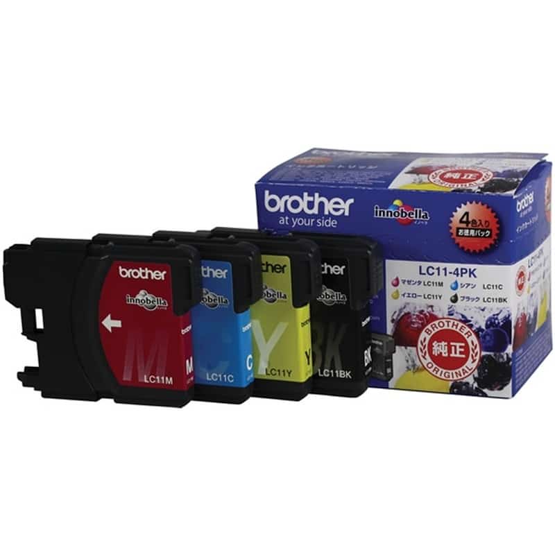 ブラザー インクカートリッジ 4色パック LC11-4PK 1パック（ご注文単位1パック)【直送品】