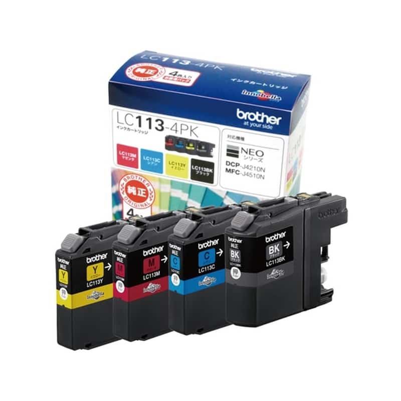 ブラザー インクカートリッジ お得用4色パック LC113-4PK 1本（ご注文単位1本)【直送品】