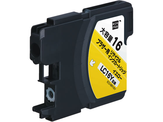 エコリカ ブラザー用リサイクルインクカートリッジLC16Y 1本(ご注文単位1本)【直送品】