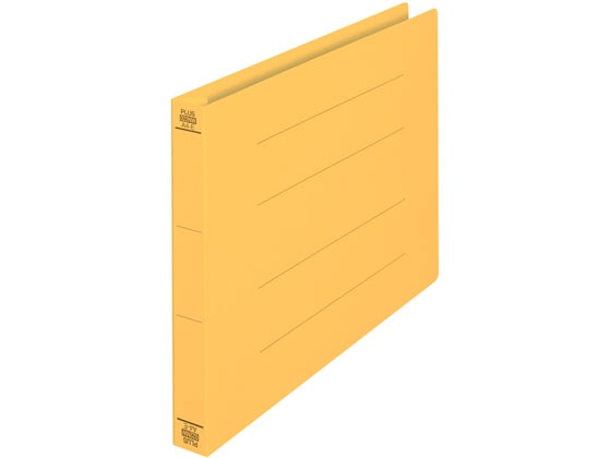 プラス フラットファイル厚とじ ノンステッチ A4ヨコ イエロー NO.022NW 1冊(ご注文単位1冊)【直送品】