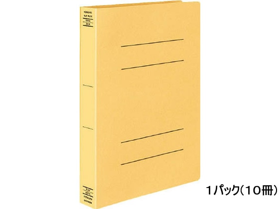 コクヨ フラットファイルX(スーパーワイド) A4タテ とじ厚40mm 黄 10冊 1パック(ご注文単位1パック)【直送品】