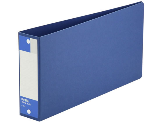 ライオン事務器 統一伝票用ペットファイル 内径34mm 青 1冊(ご注文単位1冊)【直送品】