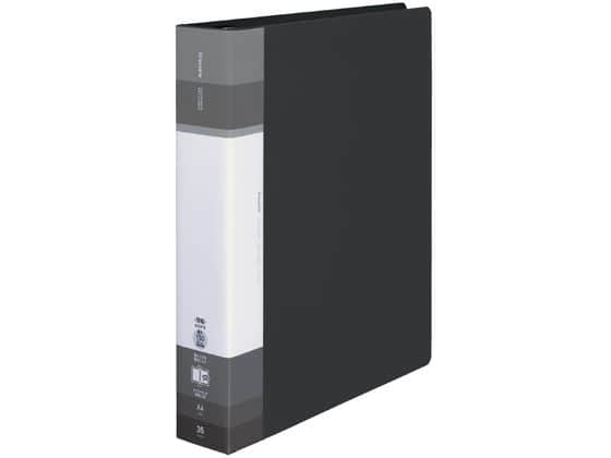 コクヨ クリヤーブック(Glassele)替紙式背ポケットSワイドA4ブラック 1冊(ご注文単位1冊)【直送品】