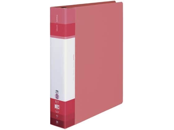 コクヨ クリヤーブック(Glassele)替紙式背ポケットSワイドA4 コーラルP 1冊(ご注文単位1冊)【直送品】