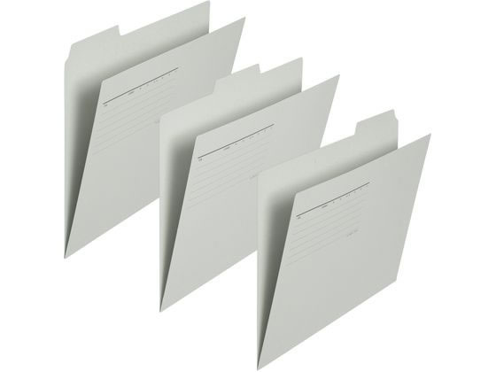 プラス 3カットフォルダー A4 グレー 3枚(1~3山×1セット) 1パック(ご注文単位1パック)【直送品】