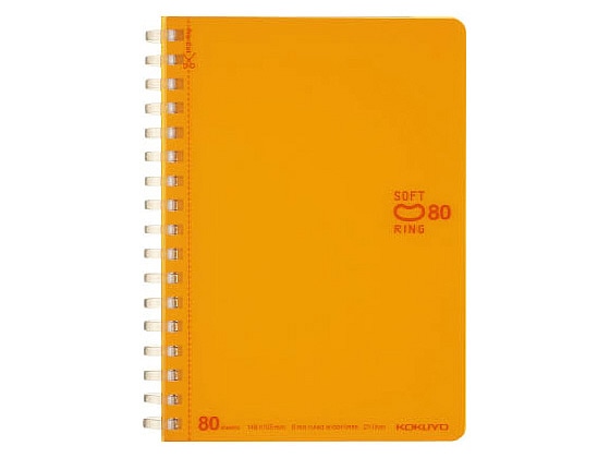 コクヨ ソフトリングノート(ドット入り罫線)A6 オレンジ ス-SV358BT-YR 1冊(ご注文単位1冊)【直送品】