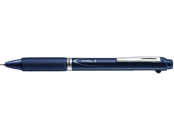 ぺんてる エナージェル 3色ボールペン 0.5mm ダークブルー XBLC35C 1本(ご注文単位1本)【直送品】