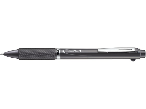 ぺんてる エナージェル 3色ボールペン 0.5mm ダークグレー XBLC35N 1本(ご注文単位1本)【直送品】