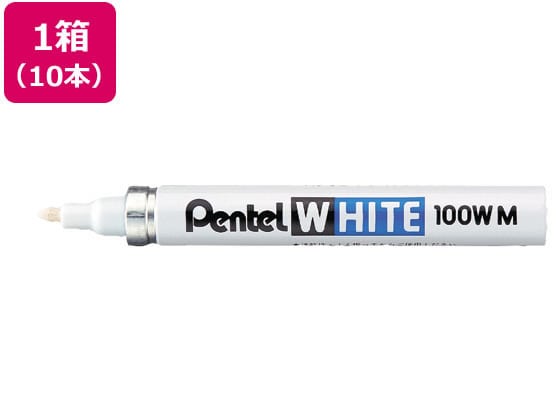 ペンテル ホワイト 中字 白 10本 X100-WMD 1箱(ご注文単位1箱)【直送品】