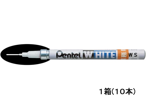 ぺんてる ホワイト極細(業務用) 10本 X100W-SDG 1箱(ご注文単位1箱)【直送品】