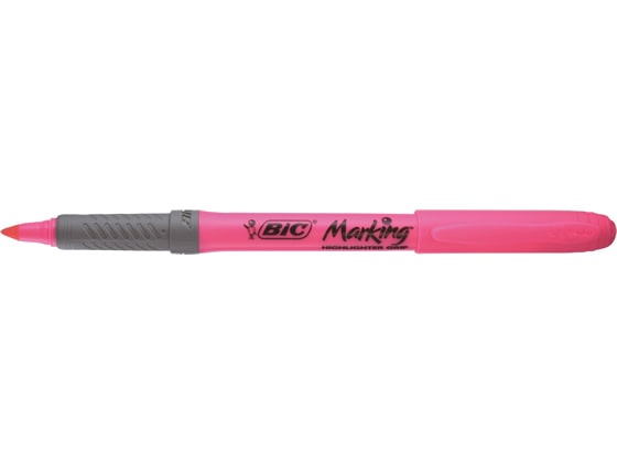 BIC マーキングハイライターグリップ ピンク BRIGRIP12PNK 1本（ご注文単位1本)【直送品】