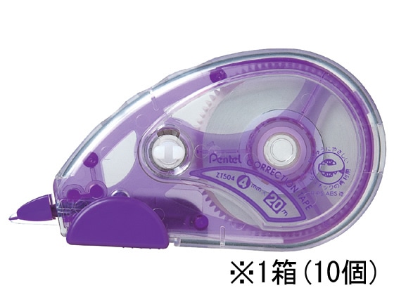 ペンテル 修正テープ20m 4mm 10個 XZT504W 1箱(ご注文単位1箱)【直送品】
