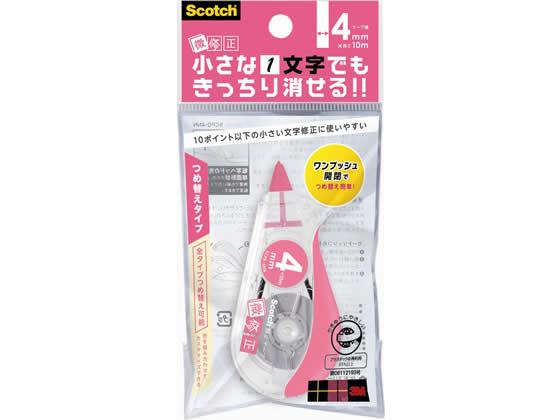 3M スコッチ修正テープ 微修正 4mm SCPD-4NN 1個(ご注文単位1個)【直送品】