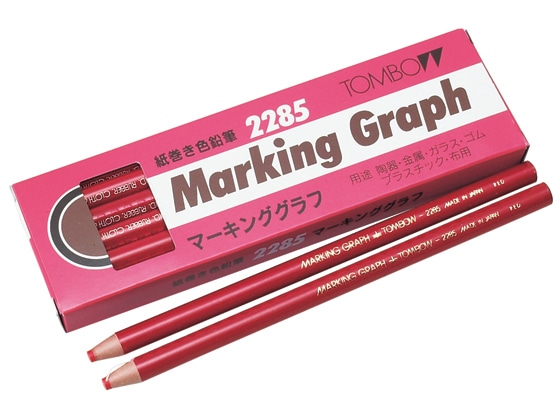 トンボ鉛筆 マーキンググラフ 赤 12本 2285-25 1打（ご注文単位1打)【直送品】